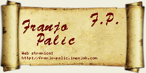 Franjo Palić vizit kartica